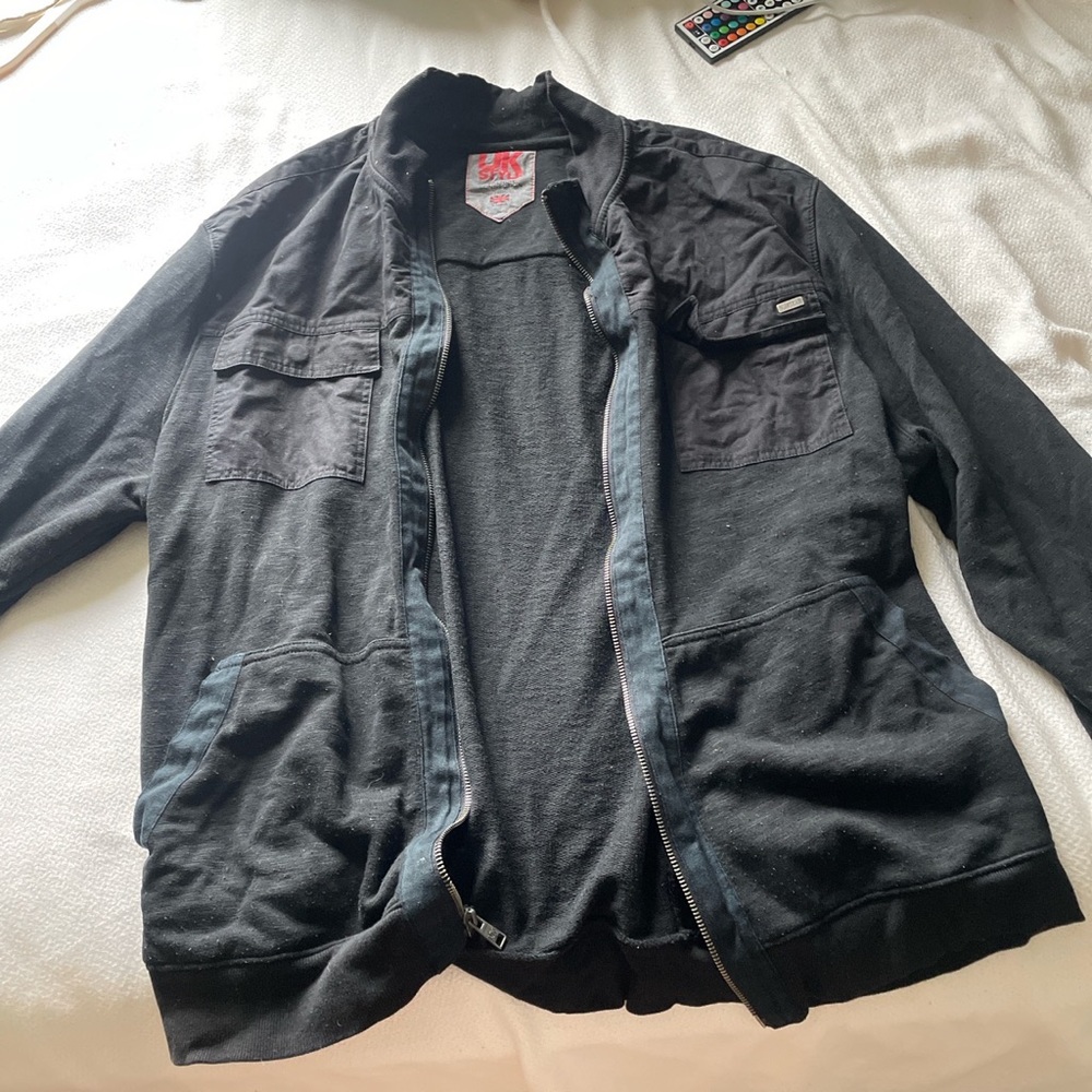black cargo light jacket